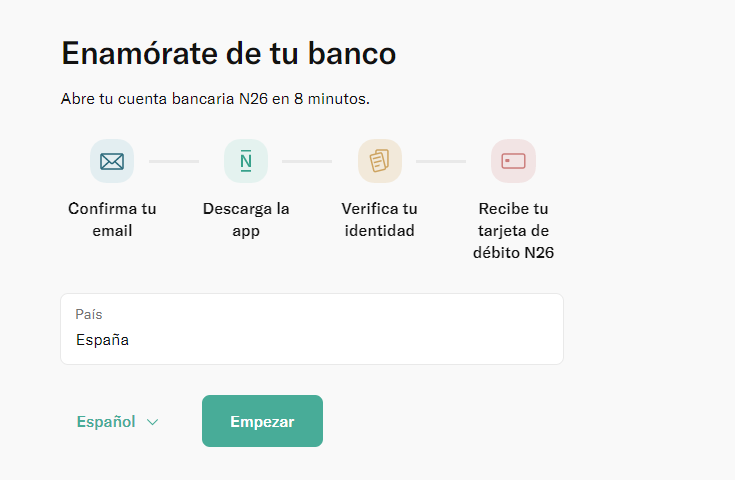 En menos de 8 minutos tendrás tu cuenta de N26 100% operativa